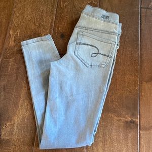 Justice 10 Slim Pull On Grey Jeans NBW